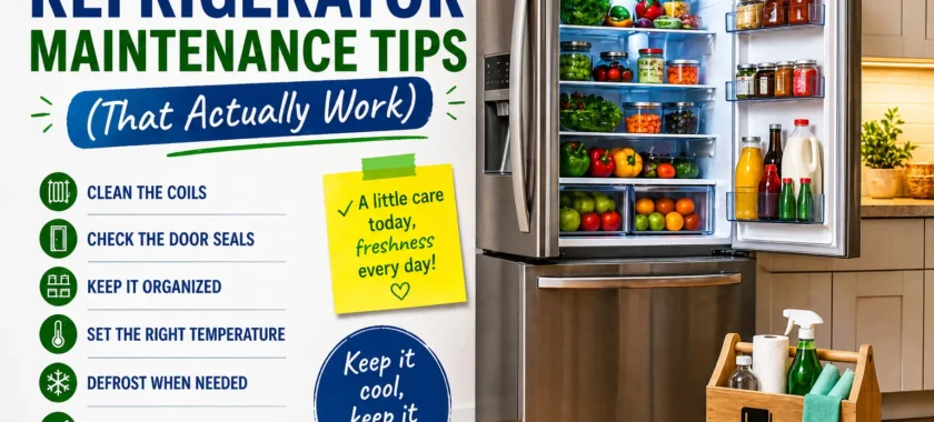 Follow these simple refrigerator maintenance tips to keep your food fresher, cut energy costs, and make your fridge last longer.